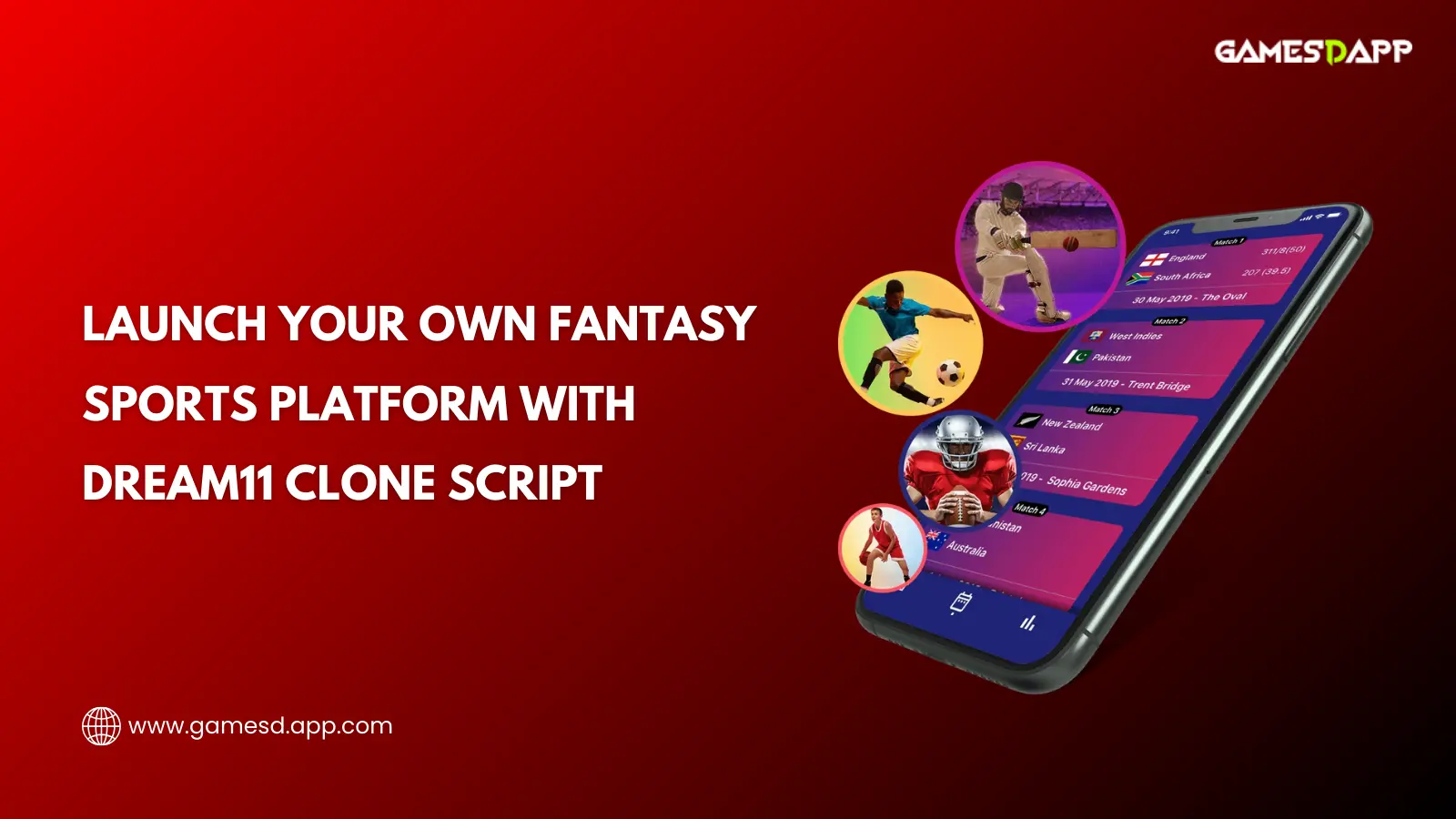 Launch Your Own Fantasy Sports platform with Dream11 Clone Script by Gamesdapp