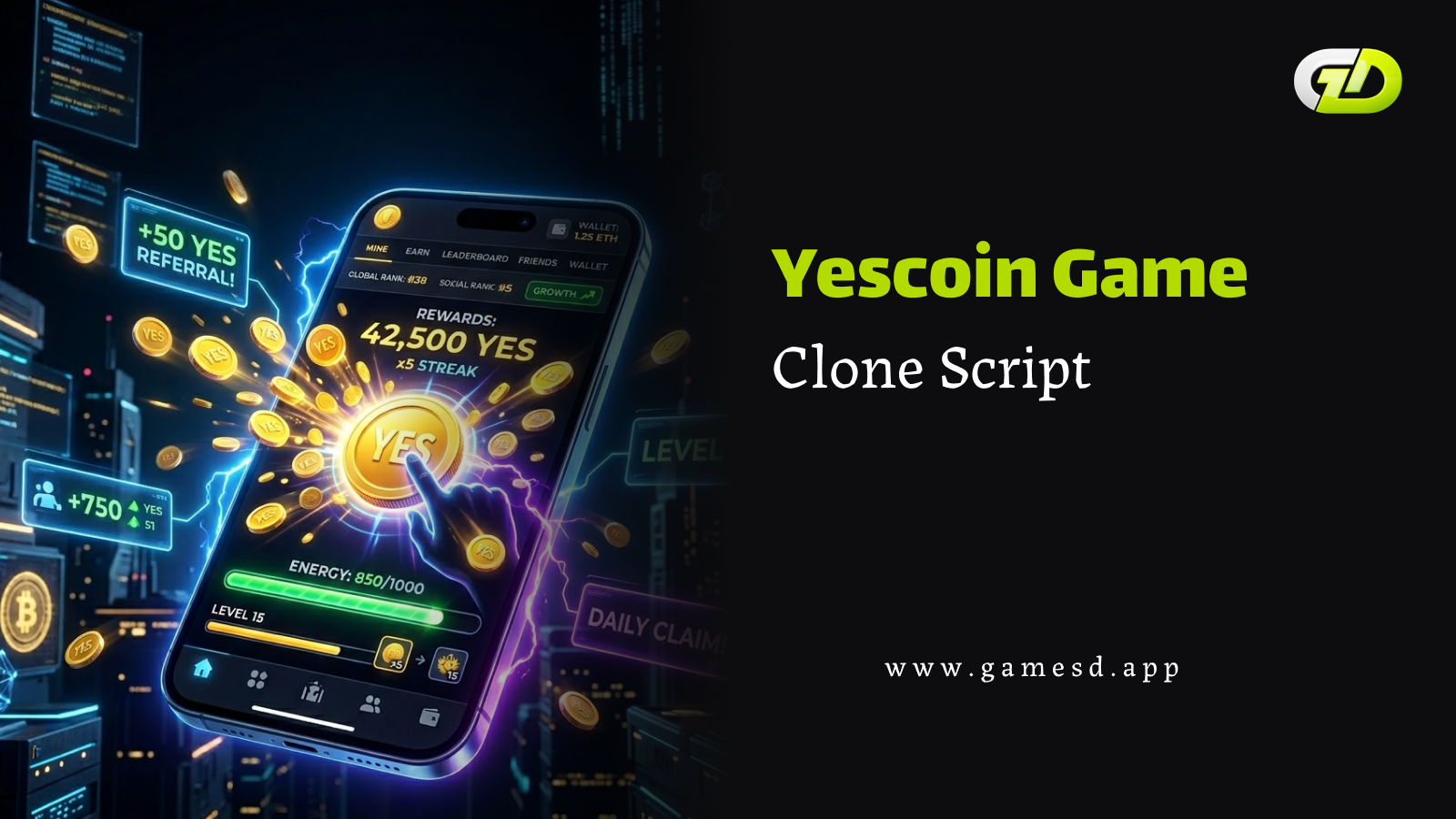 Yescoin Game Clone Script: Build & Launch Your Swipe-to-Earn Telegram Game in 2026